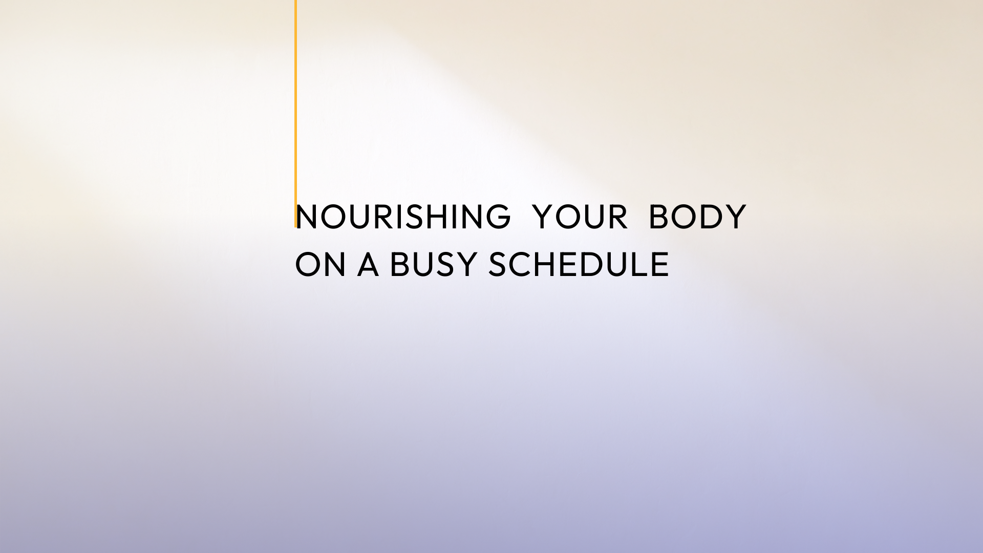 nourish your body